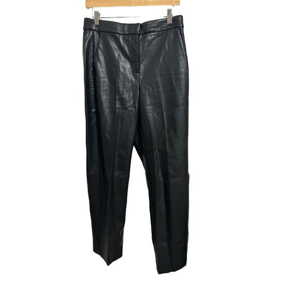 J. Crew Kate straight-leg pant in faux leather black size 6T  $158 - Picture 8 of 9